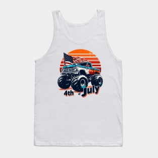 4th Of July, Monster Truck Tank Top